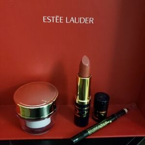 Estee Lauder Resilience Creme, Pure Color Lipstick, & Double Wear Gel Eye Pencil